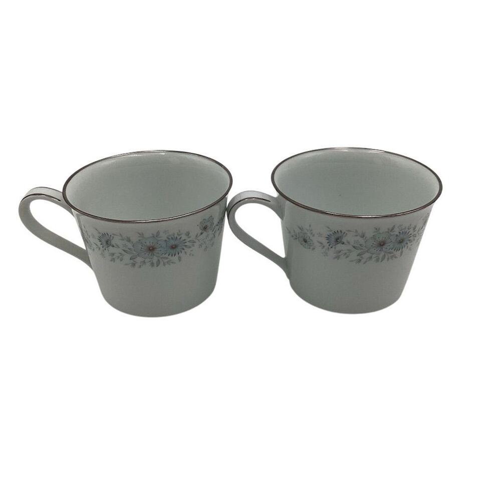 Noritake Inverness 6716 Porcelain Tea/Coffee Cups Set of 2‎ Vintage